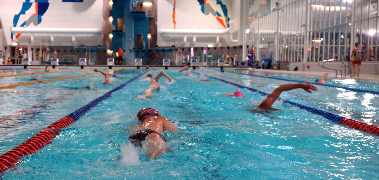 Tri Alliance squad swimmers training together