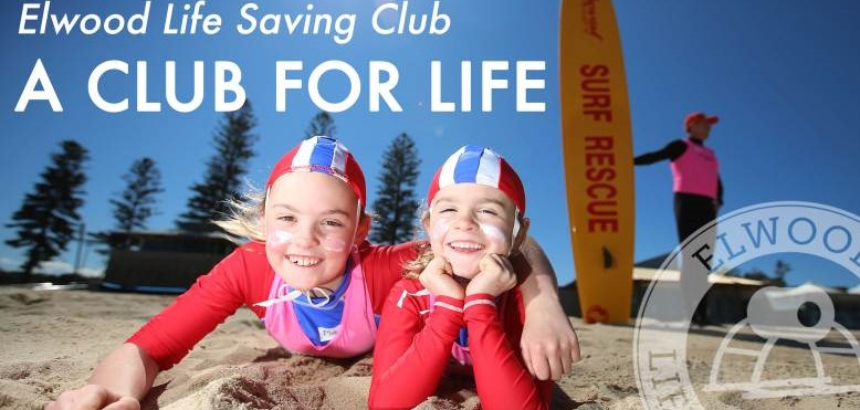 Young Elwood Life Saving Club members at the clubhouse