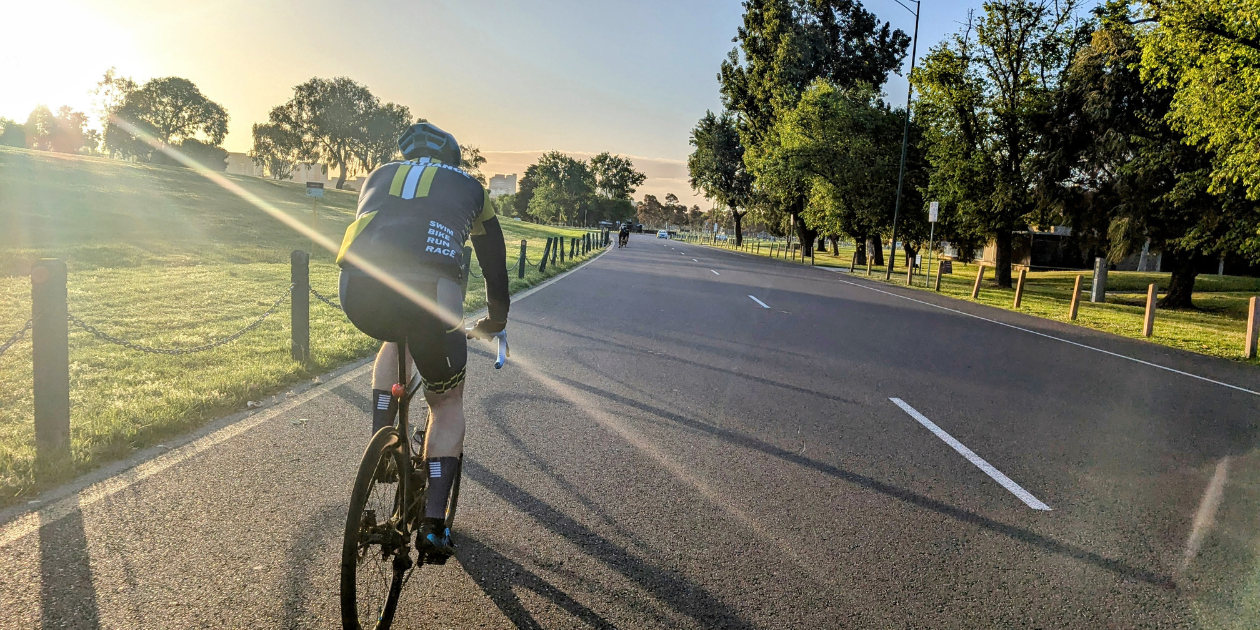 Tri Alliance riders gathered for Hot Laps at Albert Park Lake