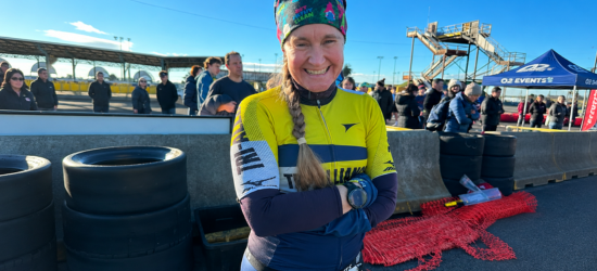 Andrea at the duathlon
